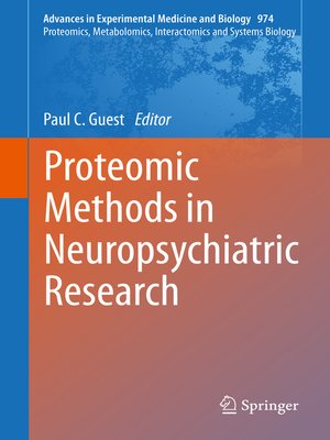 cover image of Proteomic Methods in Neuropsychiatric Research